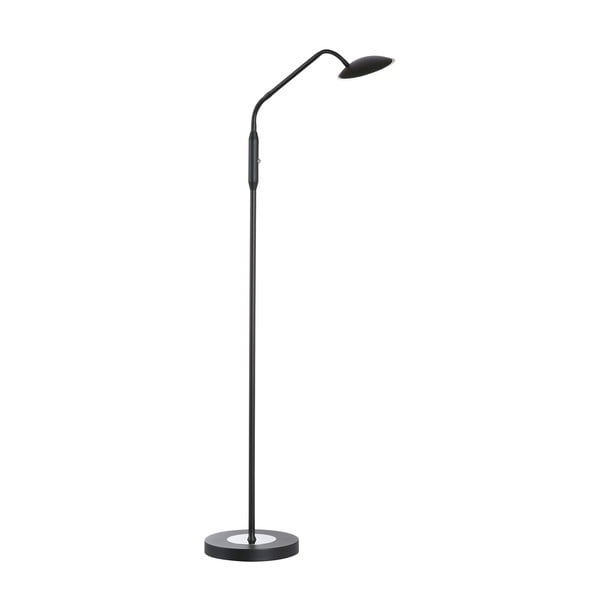 Lampada da terra dimmerabile a LED nera con paralume in vetro (altezza 135 cm) Tallri - Fischer & Honsel