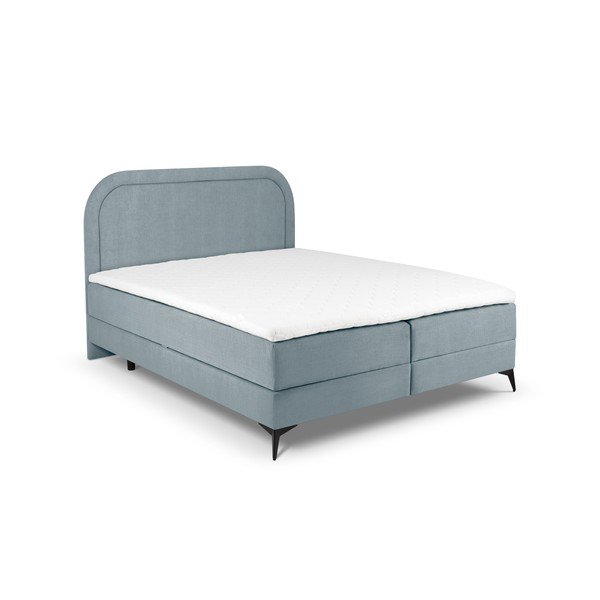 Letto boxspring azzurro con contenitore 180x200 cm Eclipse - Cosmopolitan Design