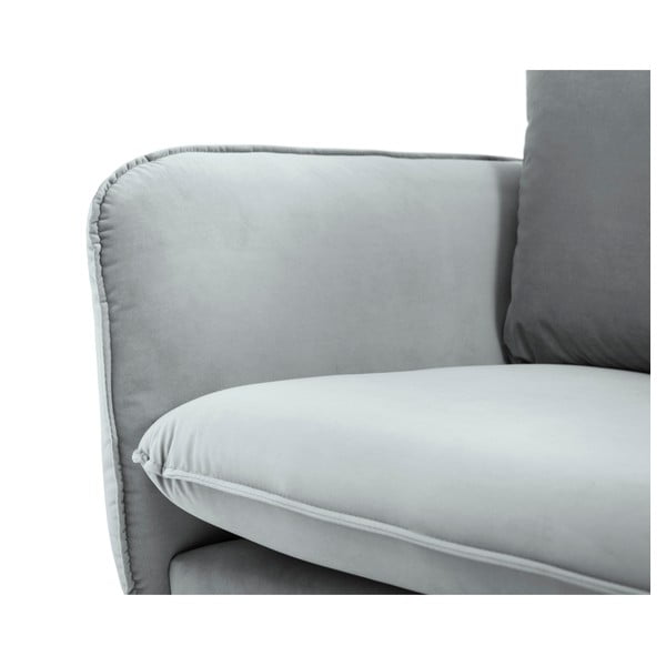 Divano in velluto grigio chiaro, 160 cm Florence - Cosmopolitan Design-image-4