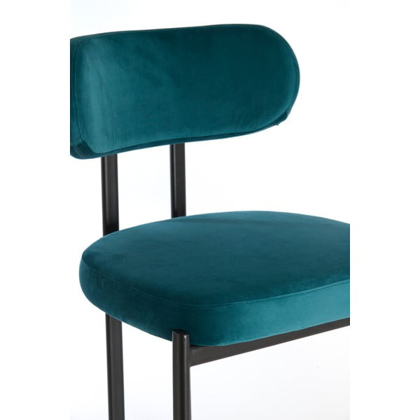 Sedie da pranzo in velluto color petrolio in set da 2 pezzi Sonja - Light & Living-image-2