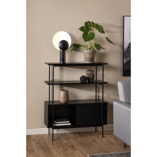 Libreria nera effetto frassino 94x114 cm Angus - Actona-image-1