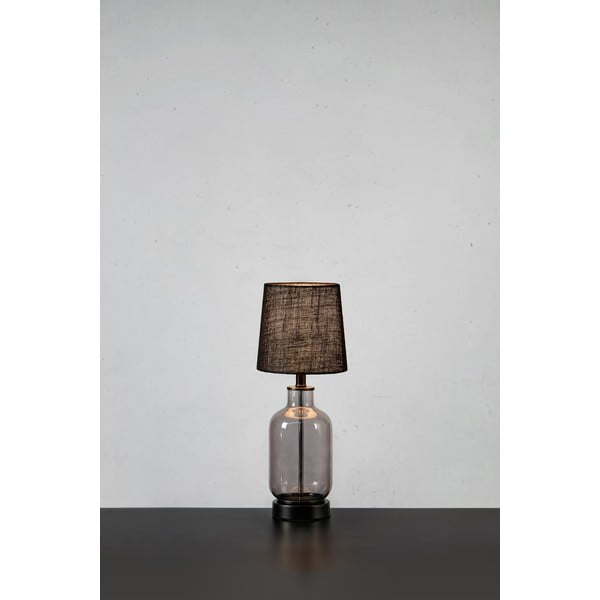 Lampada da tavolo nera con paralume in juta (altezza 43 cm) Costero - Markslöjd-image-1
