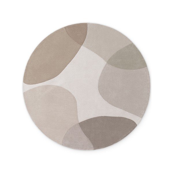 Tappeto rotondo beige in lana tessuto a mano ø 160 cm Hackney Clarissa – Ted Baker
