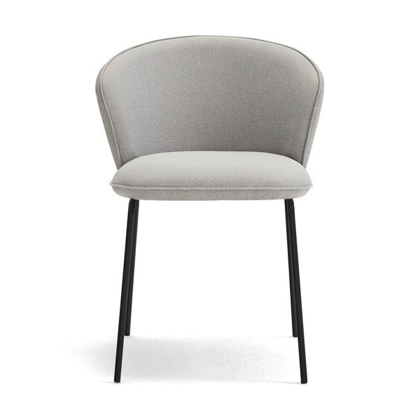 Set di sedie da pranzo grigio chiaro in imbottito 2 pz Add – Teulat-image-2