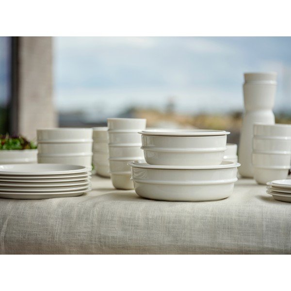 Piatto da dolce color crema in porcellana ø 20 cm Eau – Zone-image-4