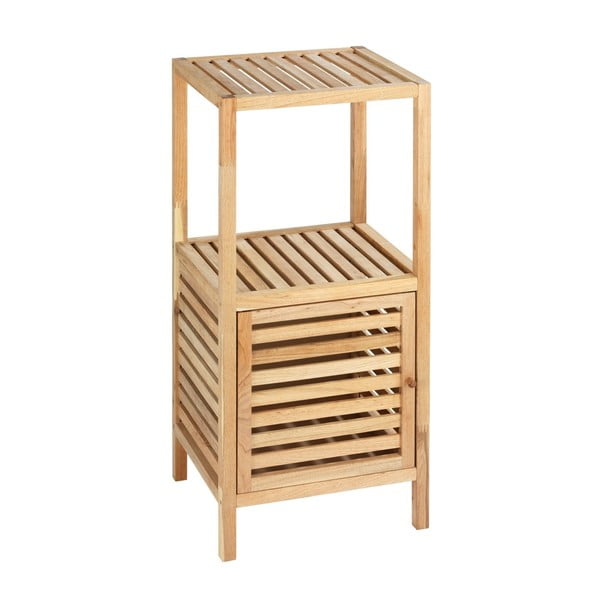 Scaffale basso da bagno color naturale in legno di noce 40x86 cm Norway - Wenko-image-1