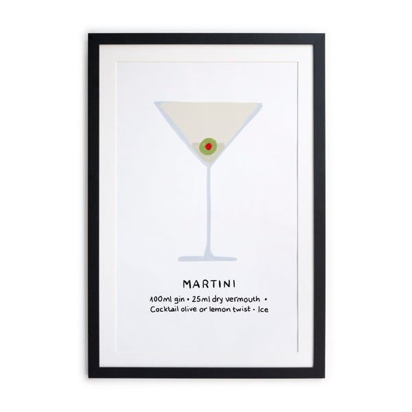 Poster Martini incorniciato, 40 x 50 cm - Really Nice Things