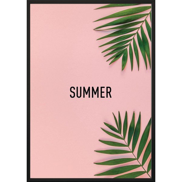 Poster da parete in cornice ROSA/ESTATE, 70 x 100 cm Pink Summer - DecoKing