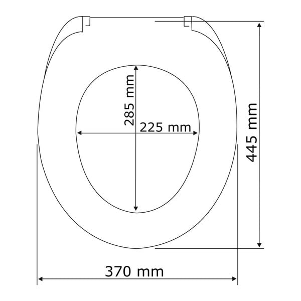 Sedile per wc bianco con chiusura facilitata , 44,5 x 37 cm Rieti - Wenko-image-3