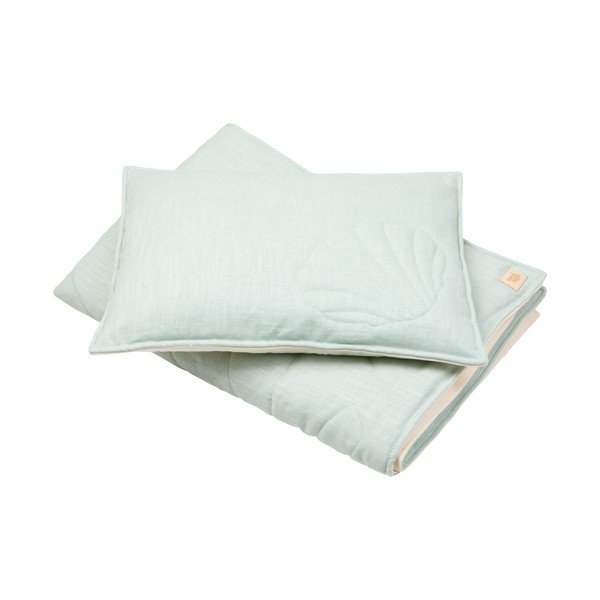 Set per culla in lino verde Mint - Moi Mili-image-2