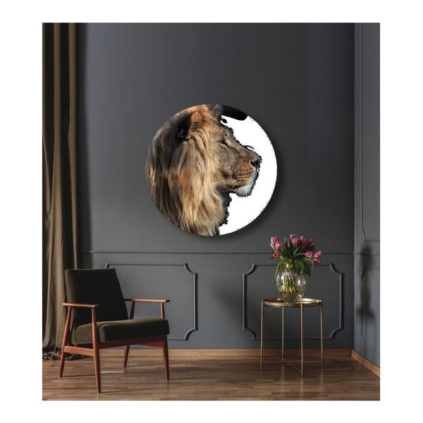 Decorazione da parete Leone, ø 70 cm - Styler-image-1