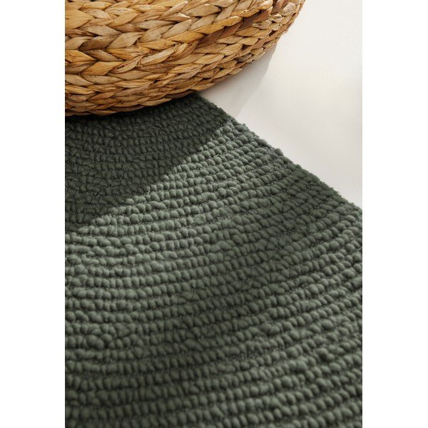 Passatoia verde scuro in lana tessuta a mano 80x300 cm Calmio – Hanse Home-image-4