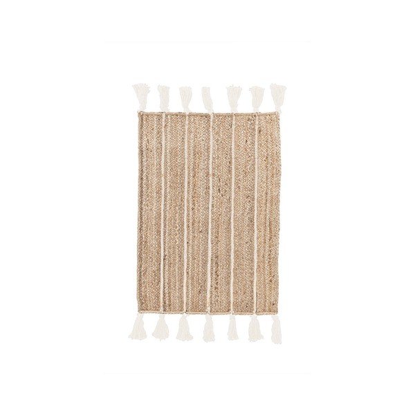Tappeto di colore naturale/avorio in iuta tessuto a mano 60x90 cm Jalaja – Bizzotto