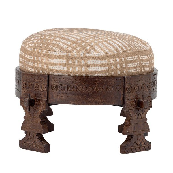 Sgabello beige-marrone scuro Paloma - Bloomingville-image-4