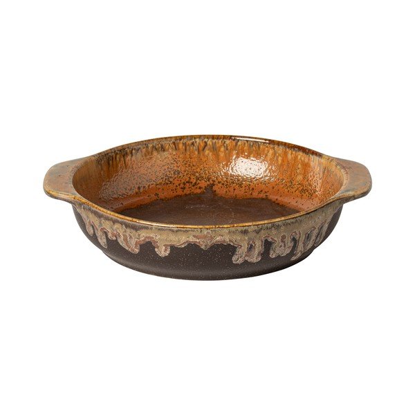 Piatto fondo marrone in gres Poterie – Casafina