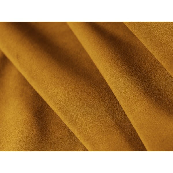 Poltrona in velluto color senape Miley - Micadoni Home-image-1