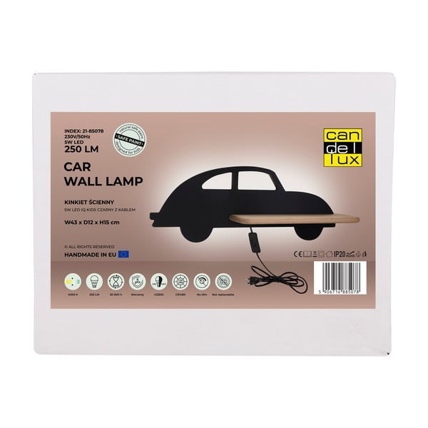 Apparecchio nero per bambini Car - Candellux Lighting-image-3