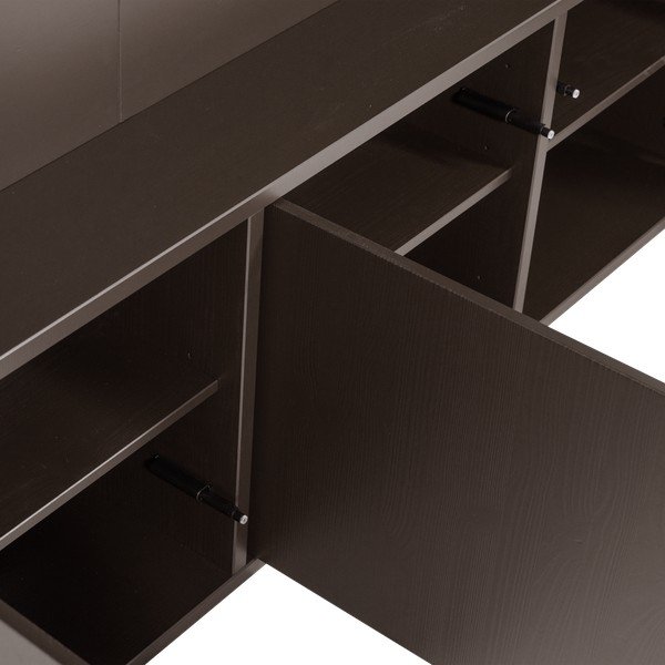 Set TV marrone scuro in pino massiccio 160x215x40 cm Meggy – WOOOD-image-4