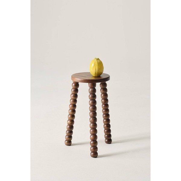 Tavolino rotondo in mango massiccio ø 30 cm Carbis – Jotex-image-1