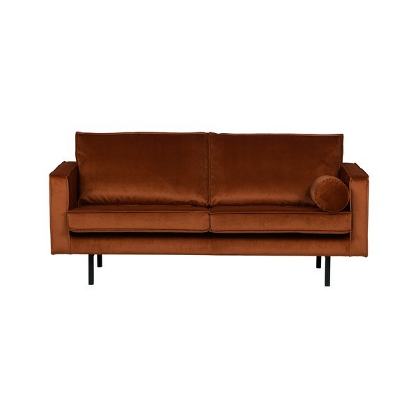 Divano in velluto arancione Rodeo, 190 cm - BePureHome