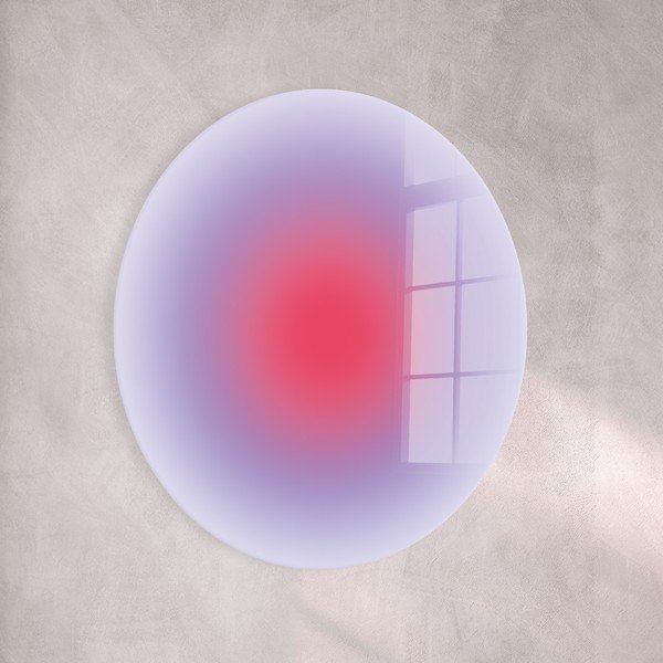 Dipinto stampato dipinto su vetro ø 70 cm Halo – Styler-image-3