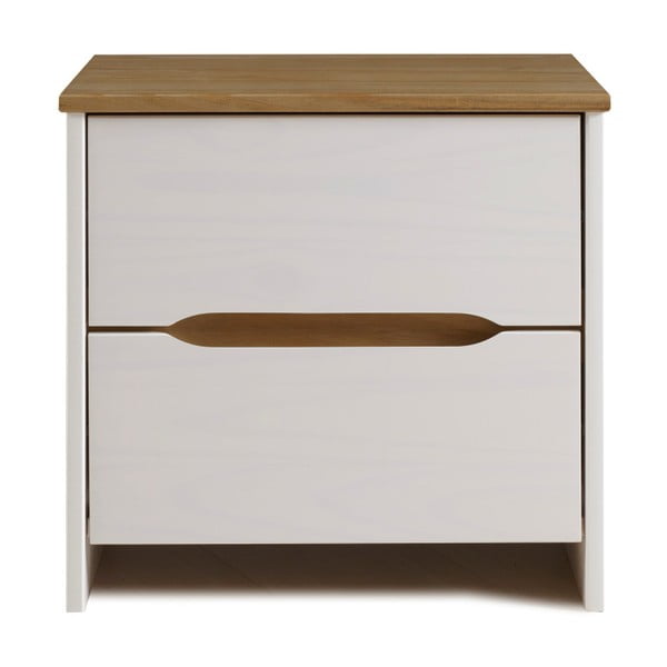 Comodino in legno di pino bianco Elisa - Marckeric