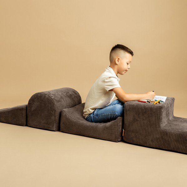 Gioco per psicomotricità color kaki in velluto a coste 5 pz altezza totale 30 cm 250x45 cm Montessori – Meowbaby-image-4