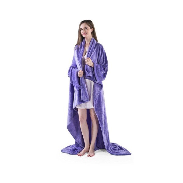 Coperta TV in microfibra viola chiaro, 170 x 200 cm Lazy - DecoKing