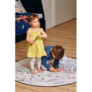 Tappeto da colorare per bambini Camping, ø 130 cm - Butter Kings