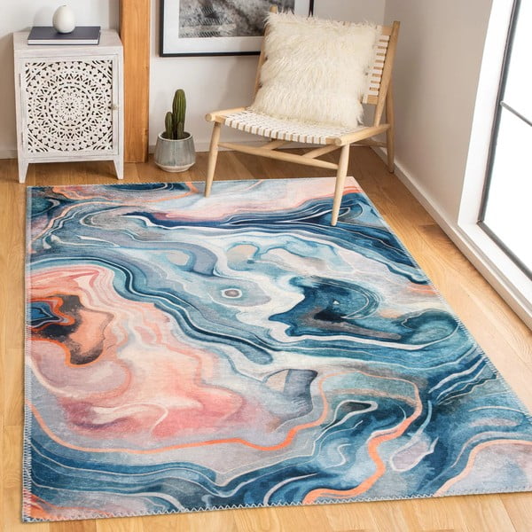 Tappeto blu e rosa lavabile 60x100 cm Colors of Joy – Vitaus-image-1