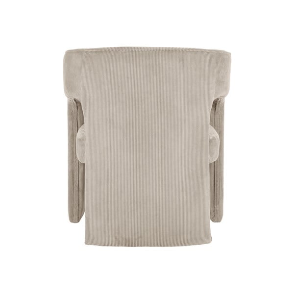 Poltrona in velluto a coste beige Vigor - Leitmotiv-image-4