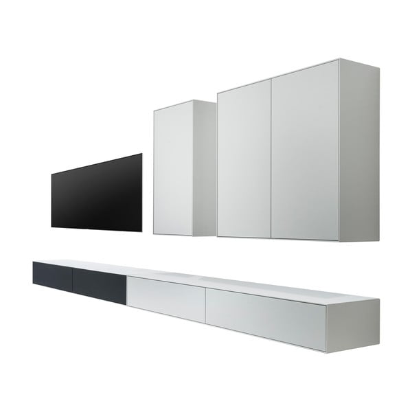 Set di tavolo TV e 2 cassettiere in bianco e nero Edge by Hammel - Hammel Furniture
