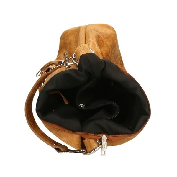 Borsa Pendella in pelle marrone cognac - Chicca Borse-image-1