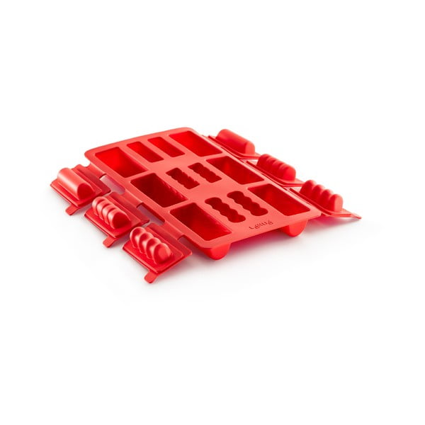 Stampo in silicone rosso per mini panini Square - Lékué