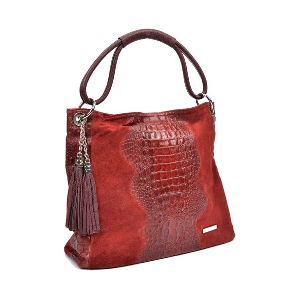 Borsa in pelle rossa Marsala - Luisa Vannini-image-2