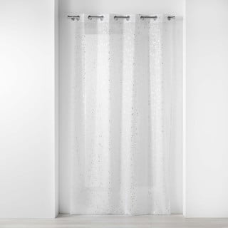 Tenda sottile bianca/argentata in voile 140x240 cm Floressia – douceur d'intérieur