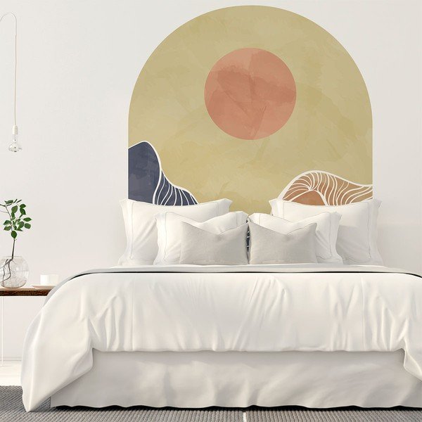 Adesivo da parete 120x140 cm Abstract Rising Sun Arch - Ambiance-image-4