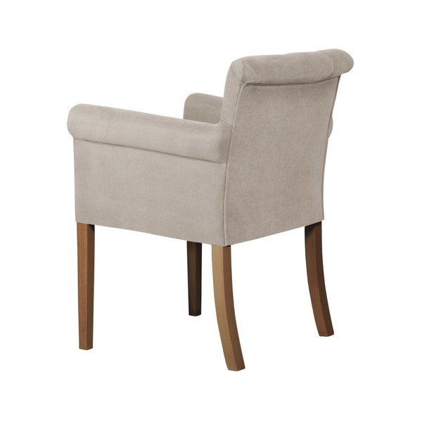 Sedia bianca con gambe in faggio marrone scuro Flacon - Ted Lapidus Maison-image-4