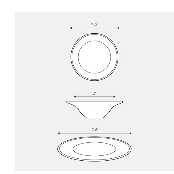 Set di stoviglie in porcellana da 12 pezzi Day to Day - Sabichi-image-1