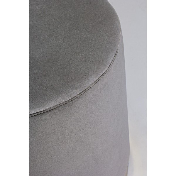 Poggiapiedi grigio con rivestimento in velluto Lucilla – Yes Everyday-image-2