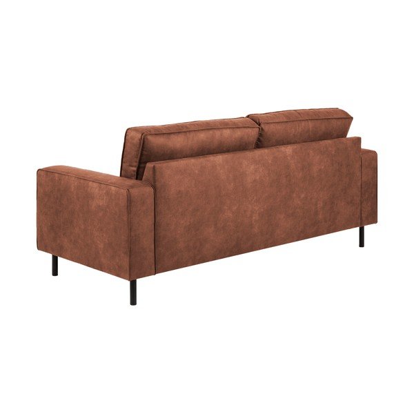 Divano in similpelle marrone cognac , 193 cm Jesolo - Actona-image-4