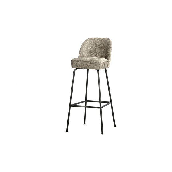Sgabello da bar color crema in velluto (altezza della seduta 79 cm) Vogue – WOOOD-image-1