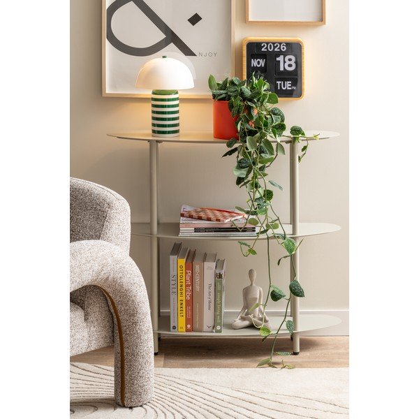 Scaffale grigio in metallo 90x82x28 cm Riqueza – Leitmotiv-image-1