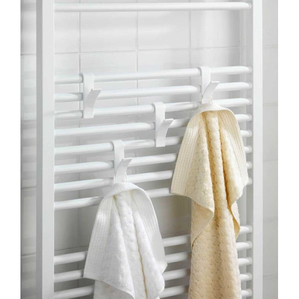 Ganci per appendere in plastica bianca in set da 2 - Wenko-image-3