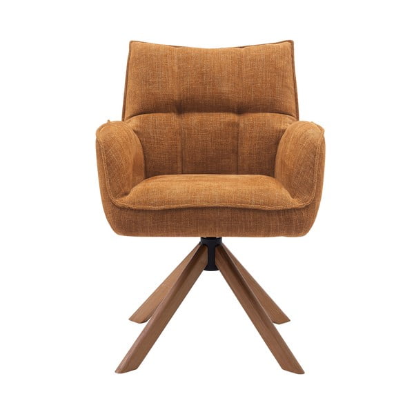 Set di sedie da pranzo arancione in imbottito 2 pz Marilla – Unique Furniture-image-1