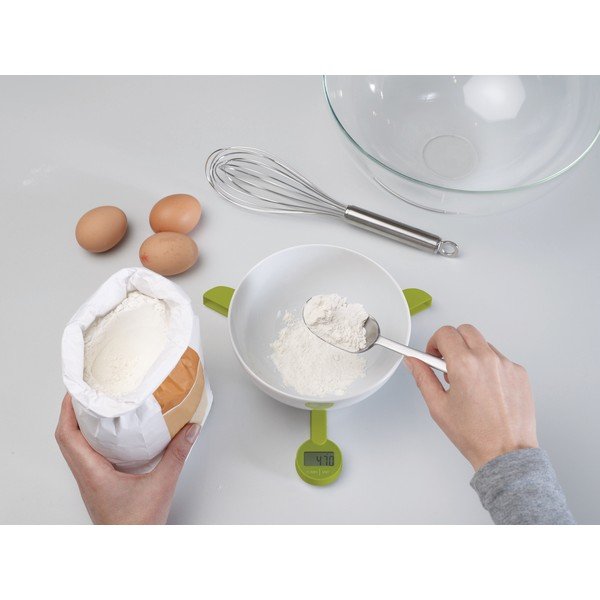 Zelená skládací digitální kuchyňská váha Joseph Joseph TriScale-image-3