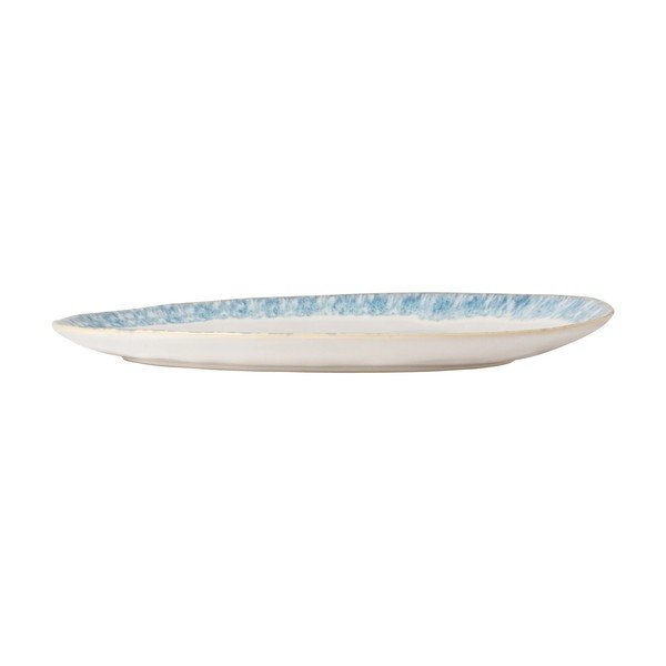 Vassoio da portata in gres bianco e blu Brisa, lunghezza 41 cm - Costa Nova-image-2