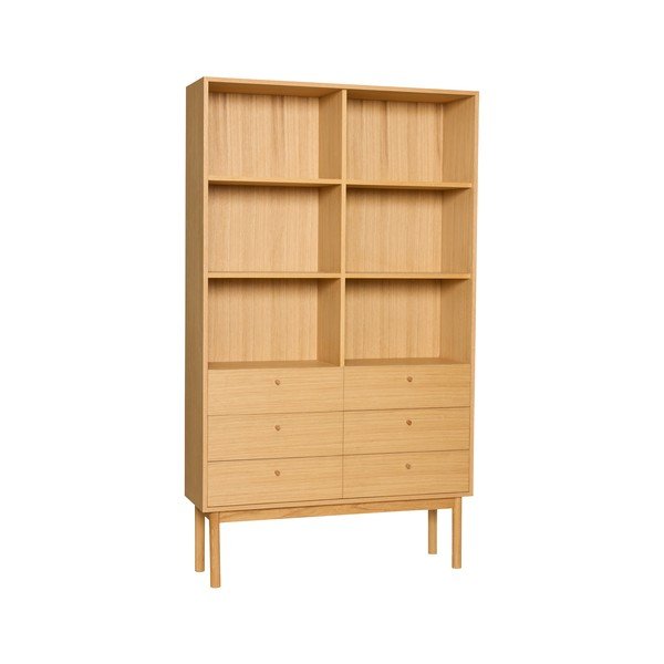 Libreria di colore naturale con effetto rovere 110x190x35 cm Read – Hübsch-image-4