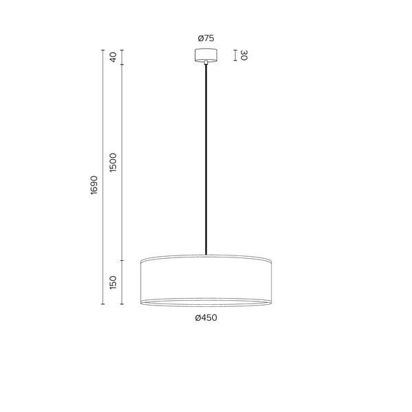 Lampada a sospensione in noce impiallacciato TSURI XL, ø 45 cm Tsuri - Sotto Luce-image-2
