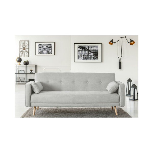Světle šedá rozkládací pohovka Cosmopolitan Design Stuttgart, 212 cm-image-4